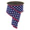 2.5 Stars and Stripes Fused Back Ribbon: Navy Blue (10 Yards)